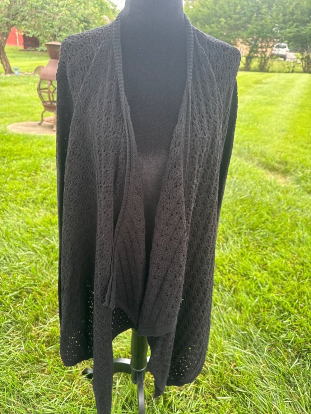 Johnny Was Selah Open Knit Duster Cardigan Size Large Boho NWT